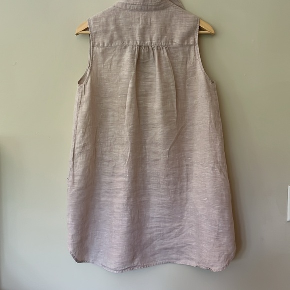 Linen sleeveless blouse - Picture 4 of 6